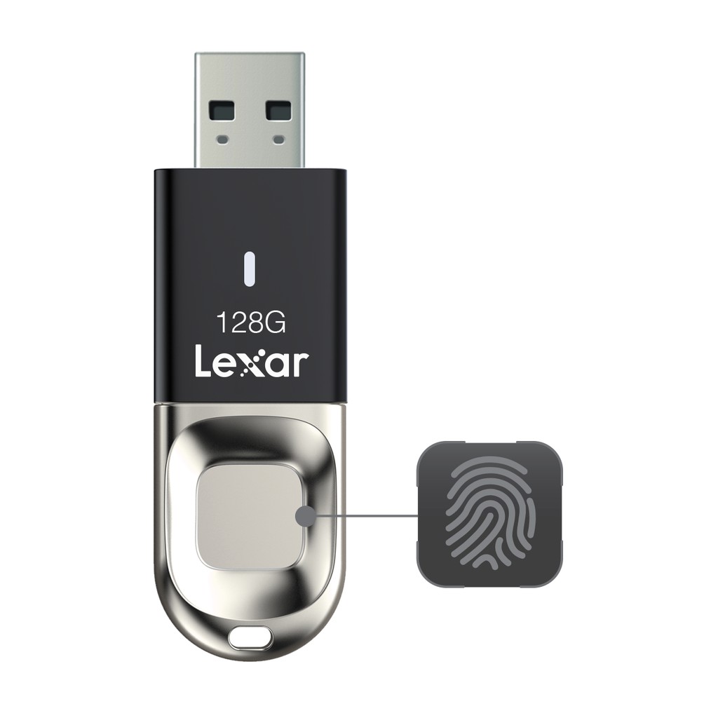 USB 3.0 Lexar 32GB JumpDrive F35-FingerPrint (Đen) | BigBuy360 - bigbuy360.vn