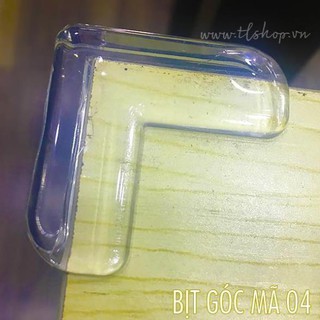 miếng dán góc bàn - miếng dán bảo vệ an toàn cho bé - Bịt góc bàn silicon mẫu 4 - Bịt góc an toàn 2 cạnh