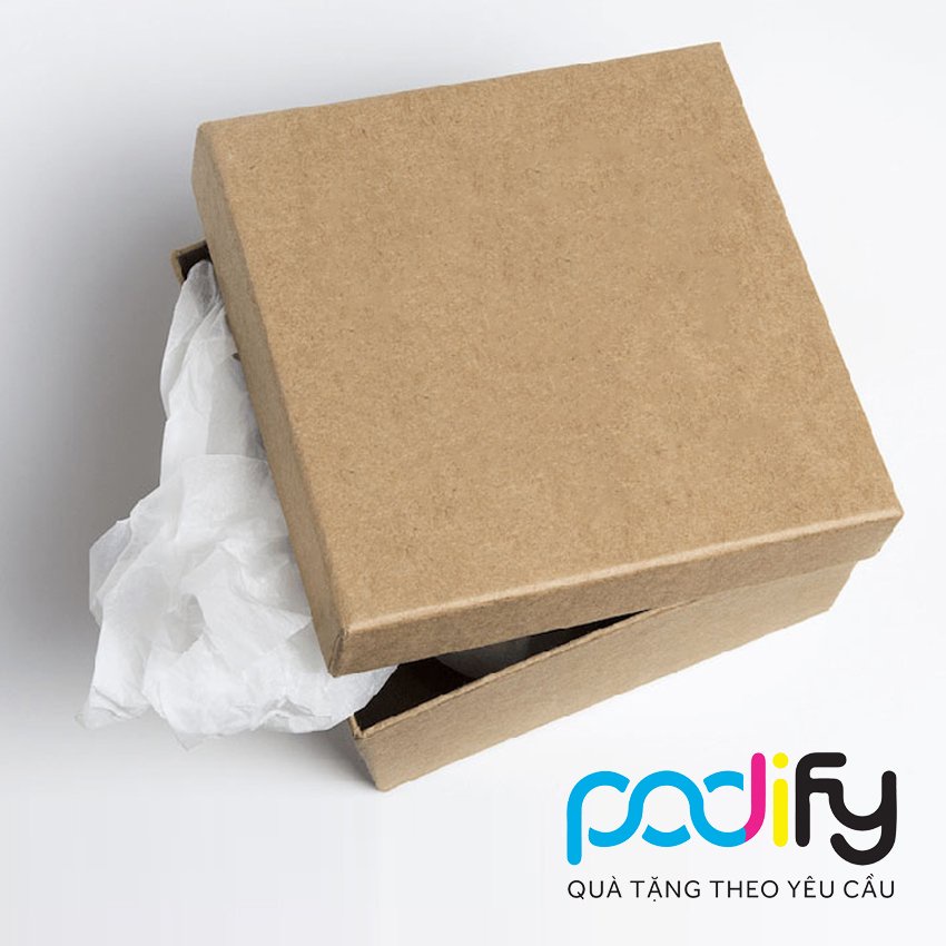 Hộp quà tặng handmade giấy kraft, khối hình vuông/chữ nhật, kích thước đa dạng theo yêu cầu