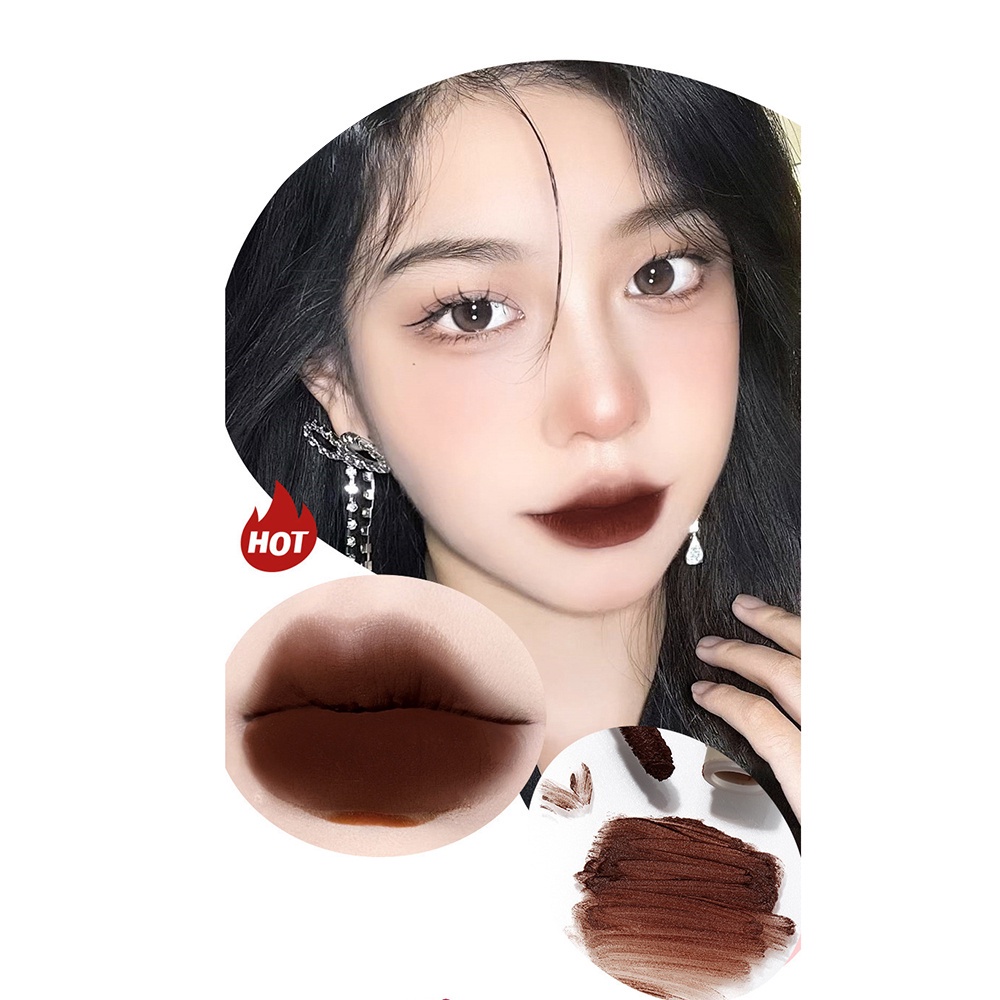 XIXI Son Môi Nhung Lì Hiệu Qibest Cho Màu Lì Lâu Trôi Kháng Nước Với 10 Kiểu Màu Tùy Chọn