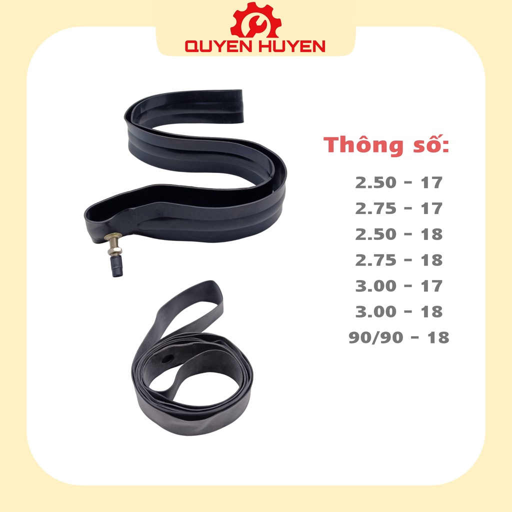 Dây tim lót vành Xe máy - Dây cao su lót niềng - Lót vành lốp không săm - Chế từ lốp có săm sang không săm