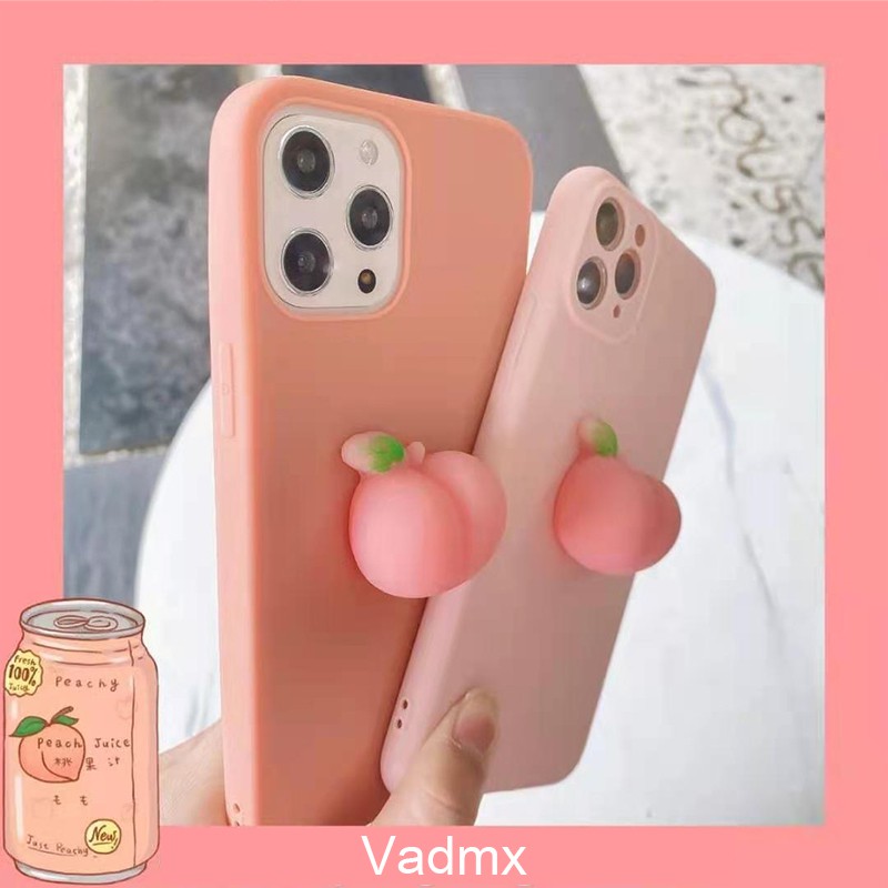 Ốp điện thoại silicon dẻo họa tiết trái đào 3D cho Xiaomi Redmi Note 8 7 6 5 K20 K30 Pro 8T Mi A2 Lite 9T Pro