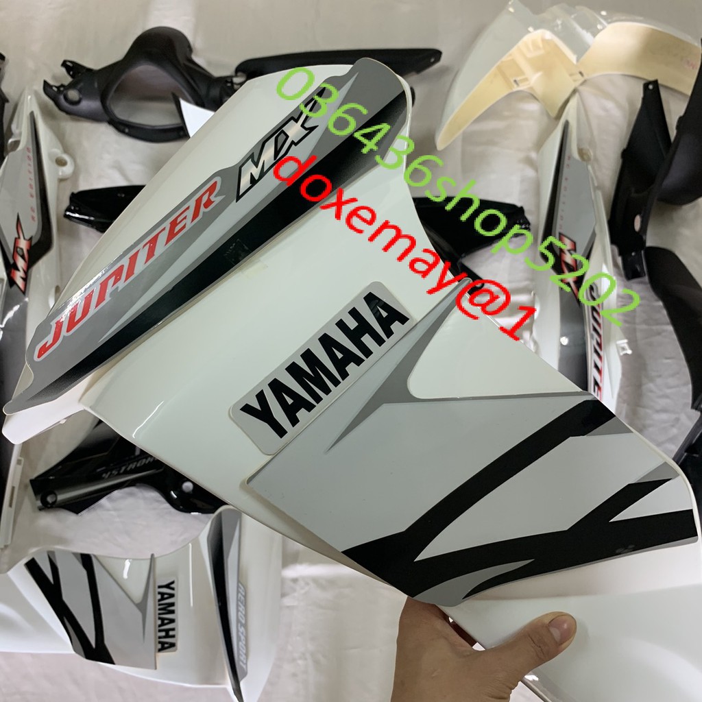 Fuil bộ vỏ nhựa /dàn áo xe JUPITER MX /JUPITER GRAVITA MÀU TRẮNG,mủ trắng nguyên sinh loại 1