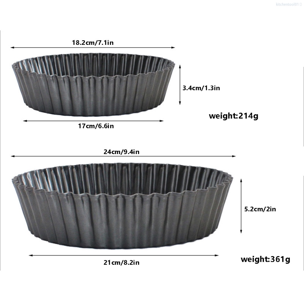 Khuôn làm bánh hình tròn bằng thép carbon có thể tháo rời tiện dụng cho nhà bếp