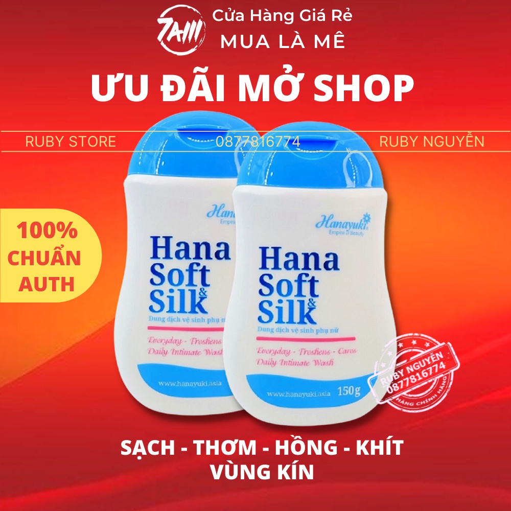 Dung Dịch Vệ Sinh Phụ Nữ Hana Soft Silk CHÍNH HÃNG Làm Hồng Vùng Kín Sạch Khử Mùi Giảm Ngứa - Shop 7AM