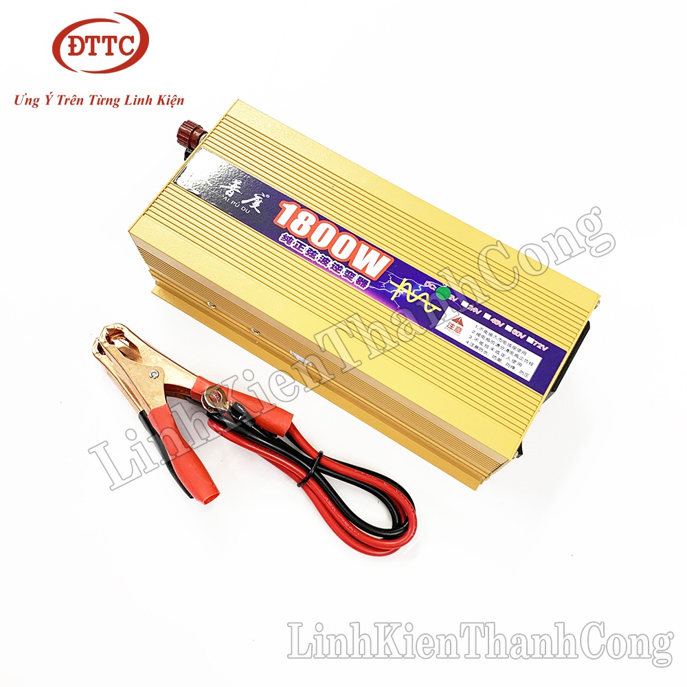 Inverter Sin Chuẩn 1800W 24V Lên 220VAC