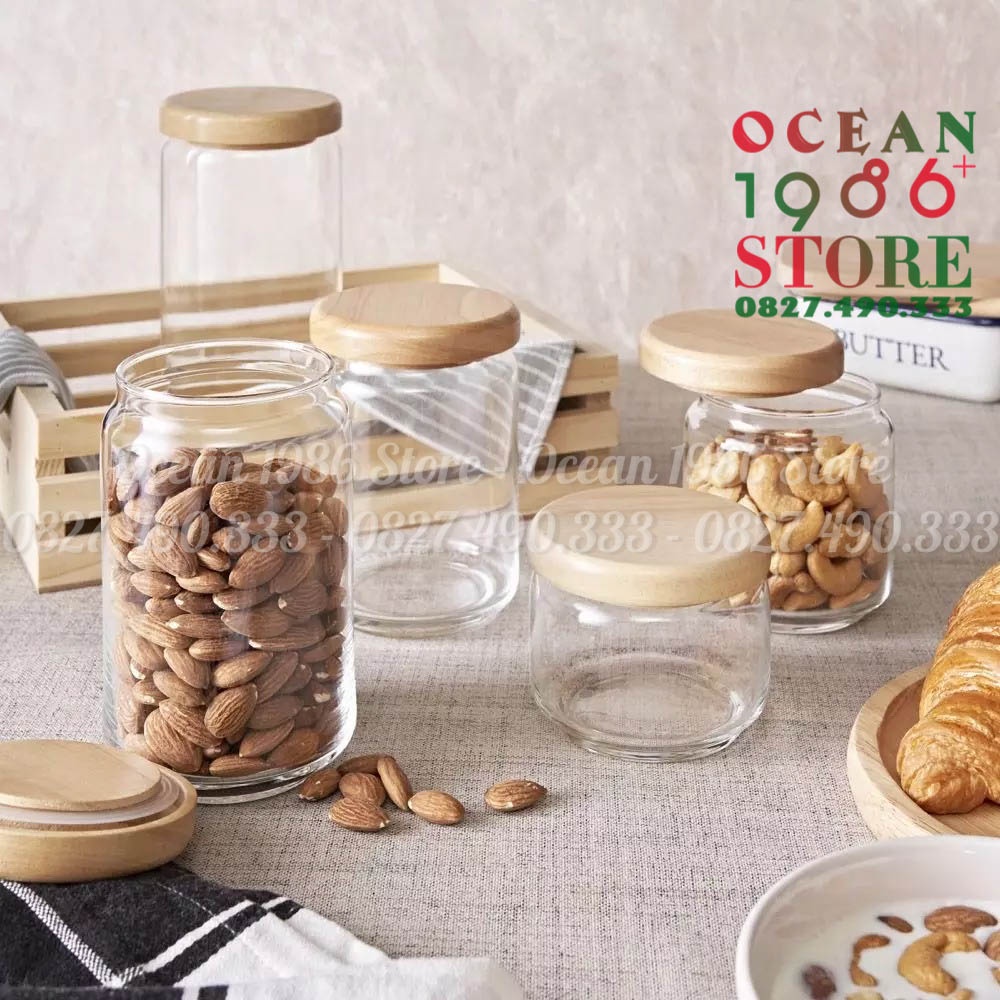 Bộ 6 Lọ Thủy Tinh Pop Jar Ocean Tùy Chọn Kiểu Nắp – B02536 – 1000ml
