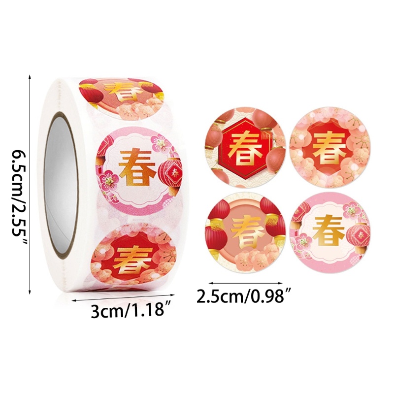 ✿ Set 500 Miếng Dán Tự Dính Hình Tròn Trang Trí Phong Bì Thư