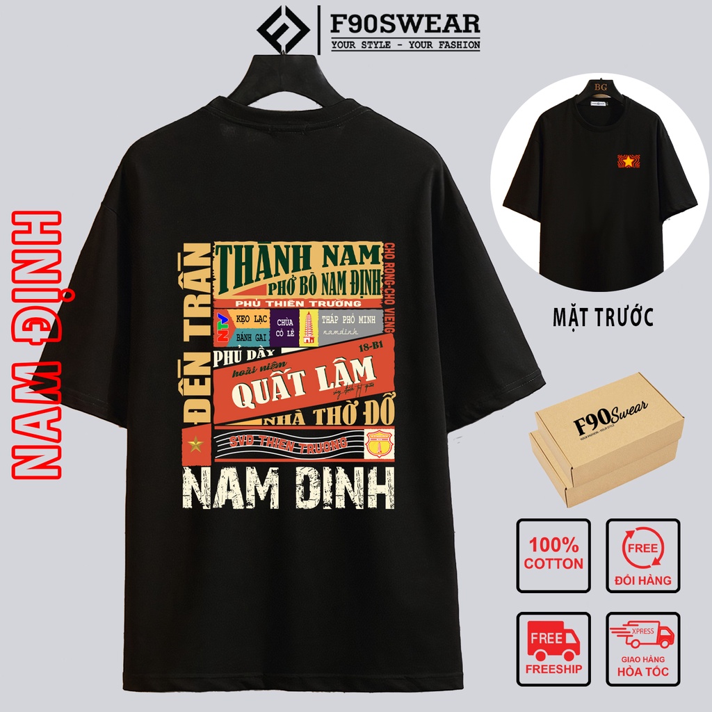 Áo thun nam nữ - Áo phông nam nữ UNISEX tay lỡ form rộng 100%COTTON thoáng mát thế hệ genz NAM ĐỊNH