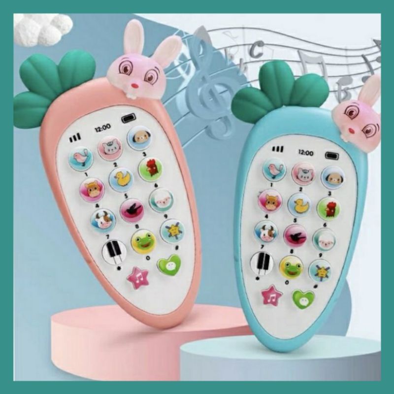 Đồ chơi cho bé hình cà rốt, hình ong dễ thương, có tiếng động vật,các âm thanh kèm dây đeo