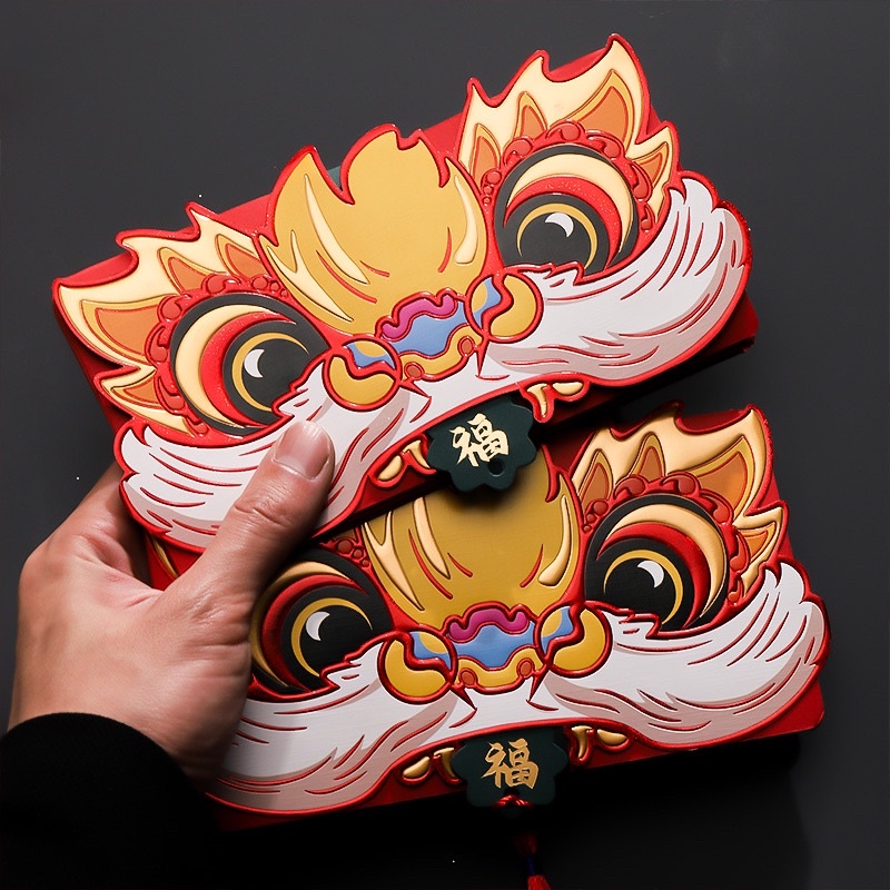 Lì xì tết mẫu thiết kế nằm ngang kéo dài, lì xì 6 ngăn - 2 ngăn xếp lớp (HÀNG CÓ SẴN) quà tặng người thân, bạn bè