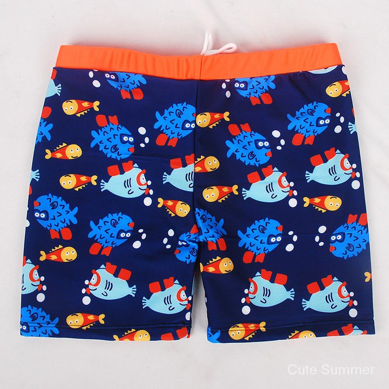 Shipped the Same Day Super Low Price Children's Boxer Cartoon Swimming Trunks Swimming Cap Baby Superman Boxer Shorts Infant Boy Large Size Children's Swimwear Suit