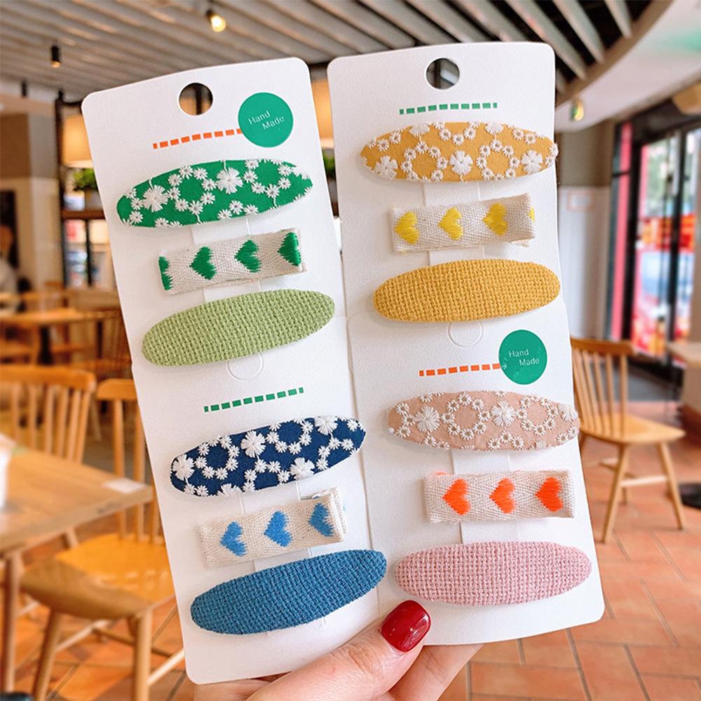 VANES1 Kẹp Tóc Thêu Trái Tim Phong Cách Vintage Mới