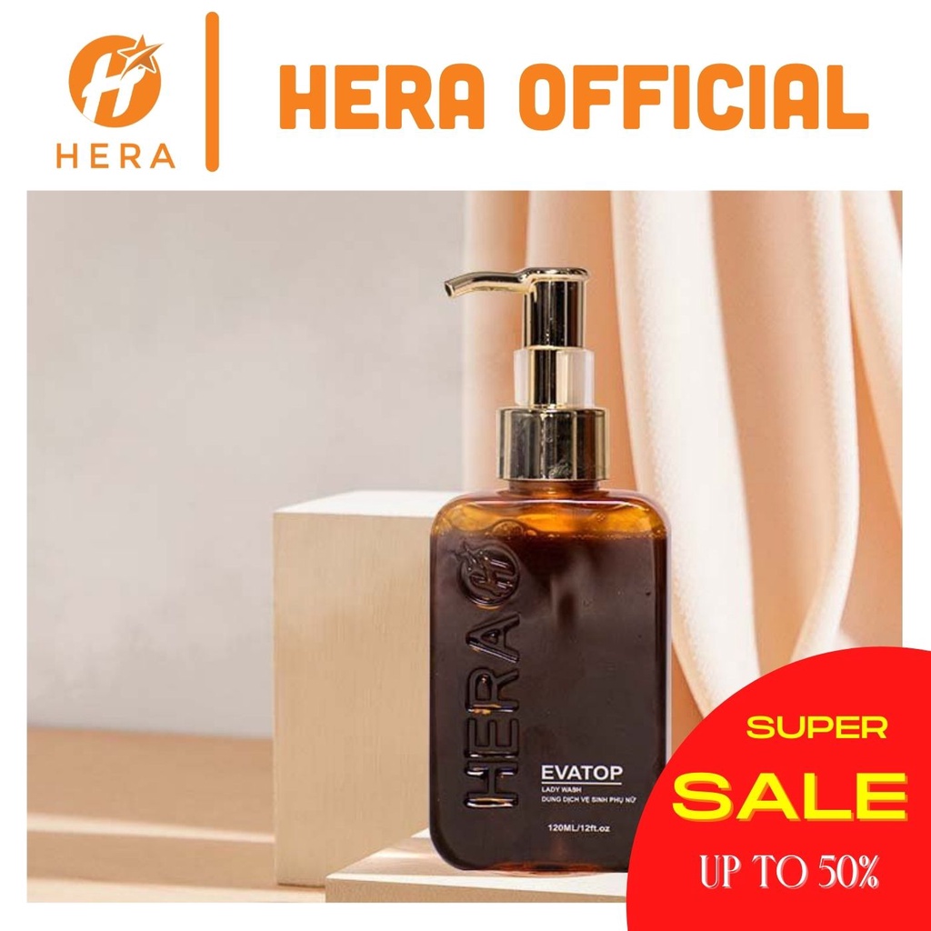 Dung Dịch Vệ Sinh Phụ Nữ Hồng Mịn Se Khít HERA EvaTop Lady Wash - Chai 120 ml
