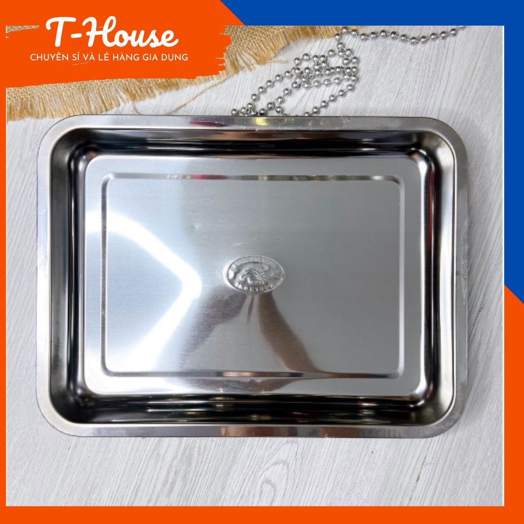 Khay INOX hình chữ nhật nhiều size- Khây inox hình chữ nhật-Mâm inox hình chữ nhật