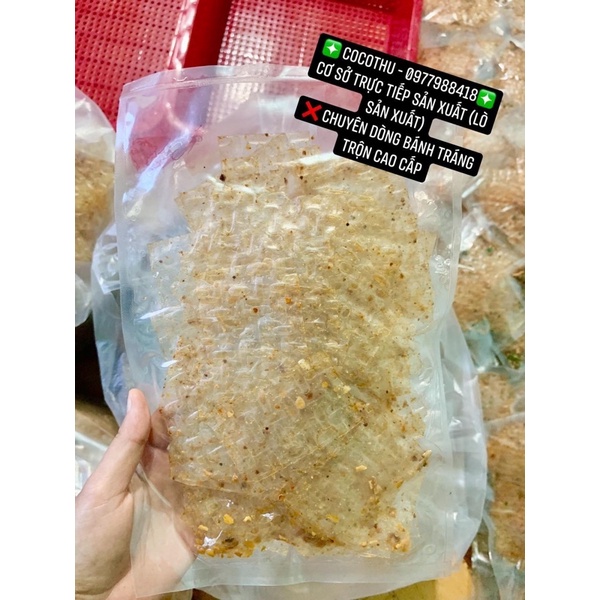 Sỉ bánh tráng trộn muối tỏi xike cao cấp, có rút chân không đi nước ngoài | COCOTHU