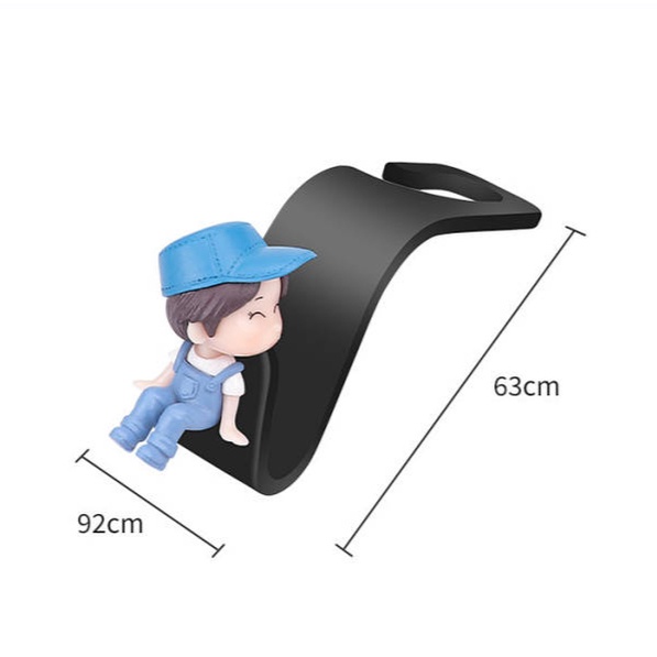 Móc ghế sau đa chức năng hình cặp đôi sáng tạo cho xe hơi