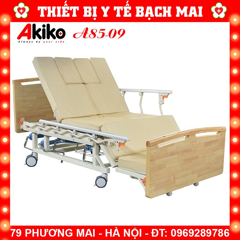 Giường Bệnh Nhân 4 Tay Quay Đa Chức Năng AKIKO A85-09 Cao Cấp