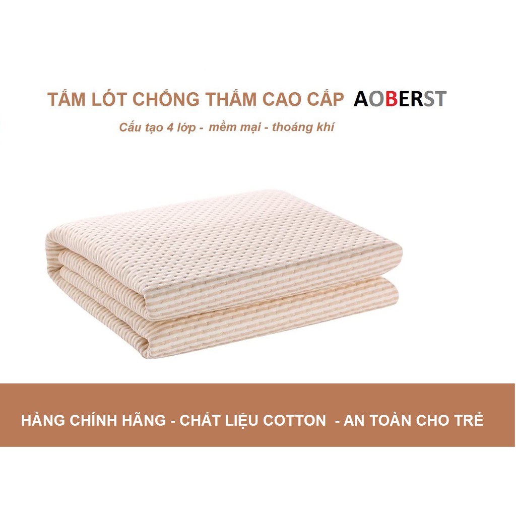 Tấm lót chống thấm AOBERST hữu cơ cao cấp 4 lớp tự nhiên mềm mại thoáng khi cao cấp