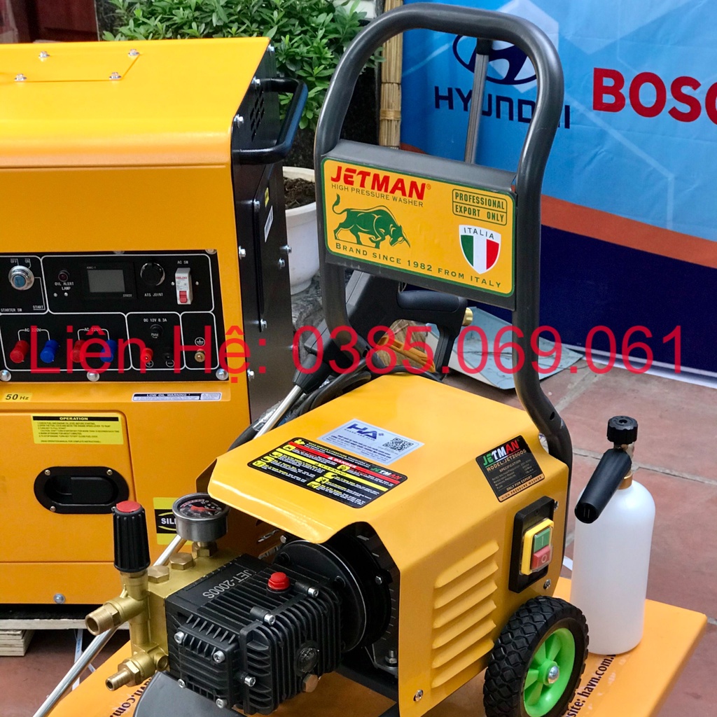Máy Rửa Xe Cao Áp 2000W Jetman JET2000S New-Chính Hãng  -FREESHIP