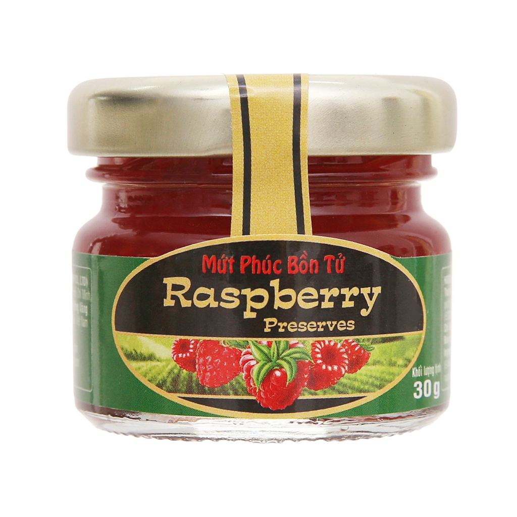 Mứt Phúc Bồn Tử Raspberry Presevers GOLDEN FARM 30G - ăn kèm kem, sinh tố, bánh mì, sandwich, trà nóng