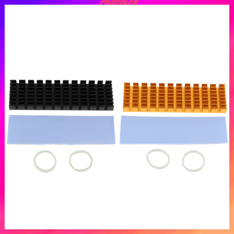 Bộ Tản Nhiệt Bằng Nhôm Màu Đen M.2 2280 Ssd + Miếng Đệm Tản Nhiệt