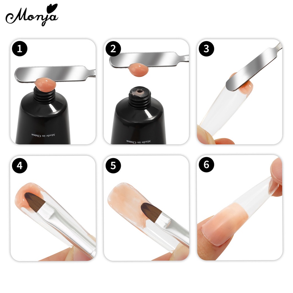 MONJA Cọ vẽ móng acrylic thời trang tiện lợi