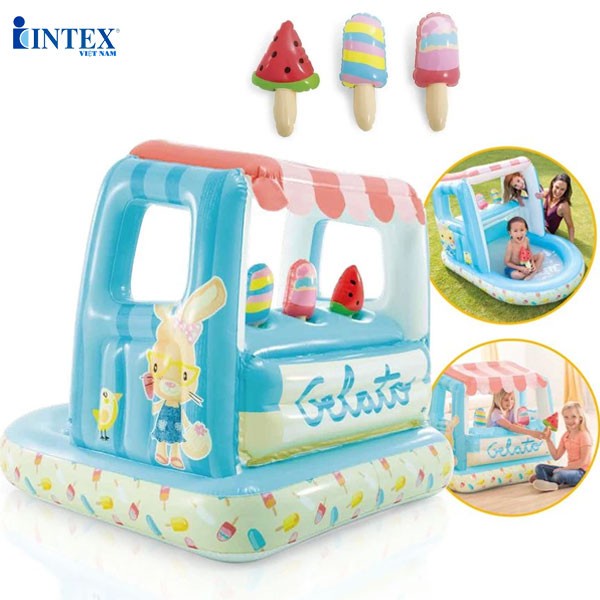 Nhà chơi bơm hơi tiệm bán kem đa năng INTEX 48672