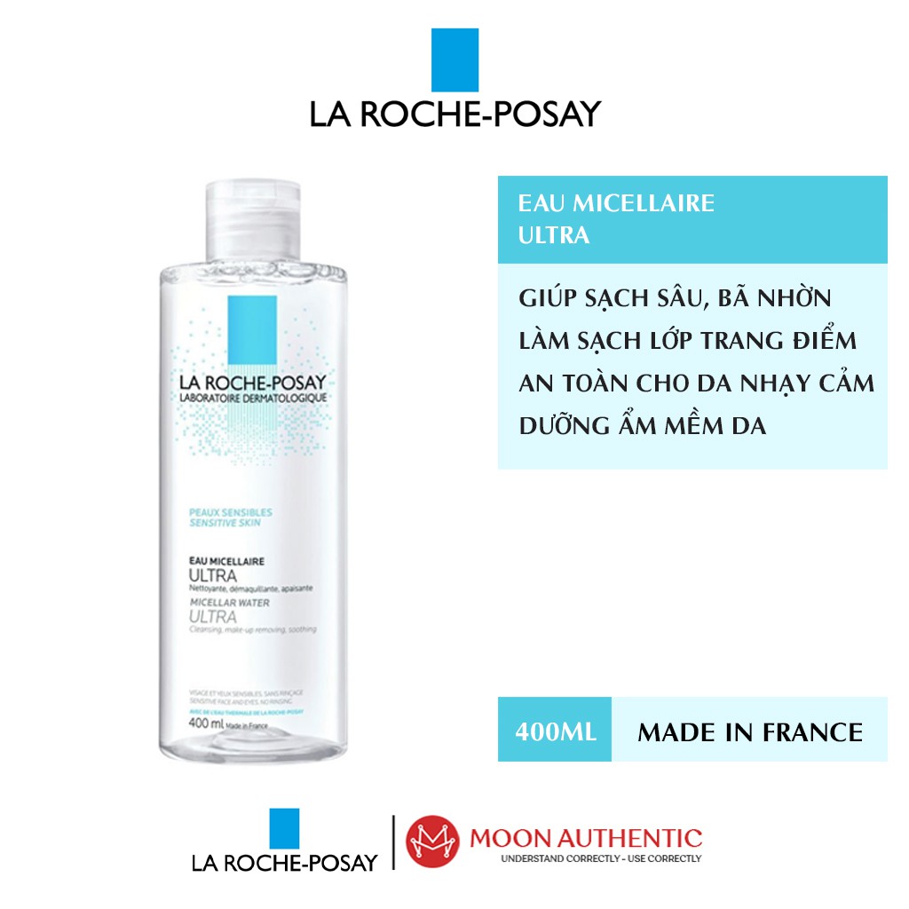 Nước tẩy trang dành cho da nhạy cảm La Roche Posay Micellar Water Ultra Sensitive Skin 400ml