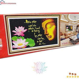 Tranh đính đá ABC phật tổ 80cm x 50cm