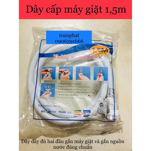 Dây cấp,dẫn nước máy giặt 1,5m