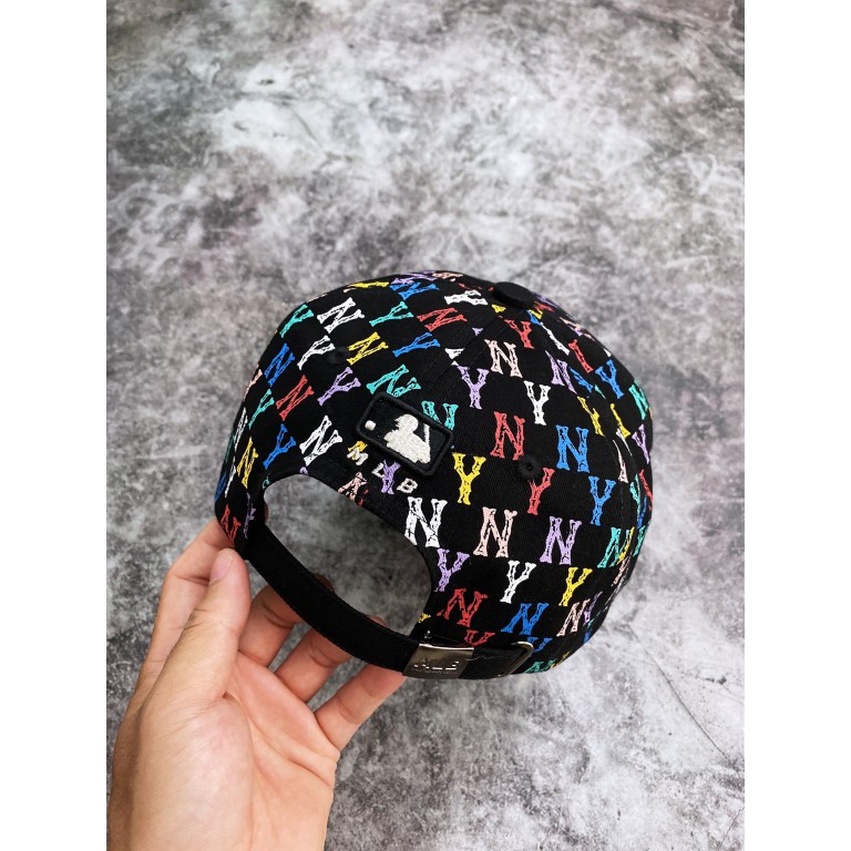 (HÀNG XUẤT XỊN) Mũ / Nón logo nhiều màu N05 BASEBALL MONOGRAM CAP BLACK/MULTICO Made in Vietnam full tem tag One size