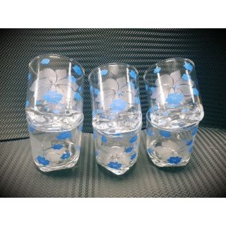 Bộ 6 ly thủy tinh và 12 ly thủy tinh thái lan ug359 hoa