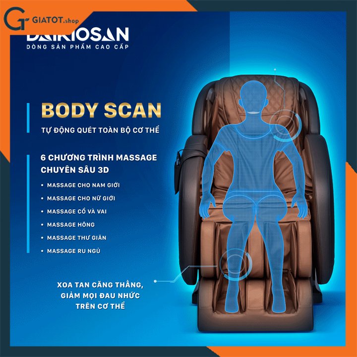 Ghế Massage sang trọng hàng chính hãng Daikiosan DVGM-10002 new