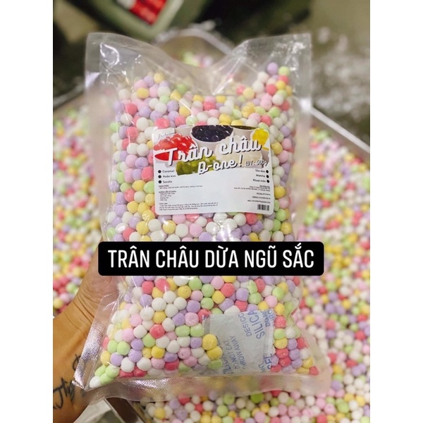 Trân châu cơm dừa ngũ sắc