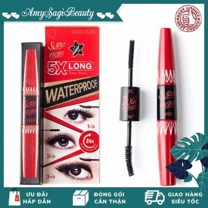 Mascara 2 Đầu Sivanna Super Model 5X Long Thái Lan