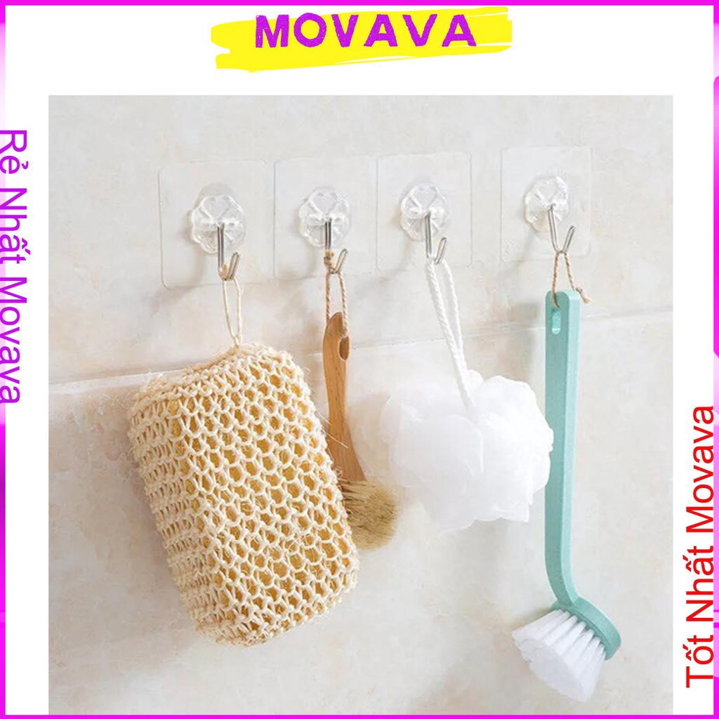 Móc Dán Tường Siêu Dính Trong Suốt Chịu Lực Tốt Treo Tường Chắc Chắn 6x6 cm Shop Movava - MDT1