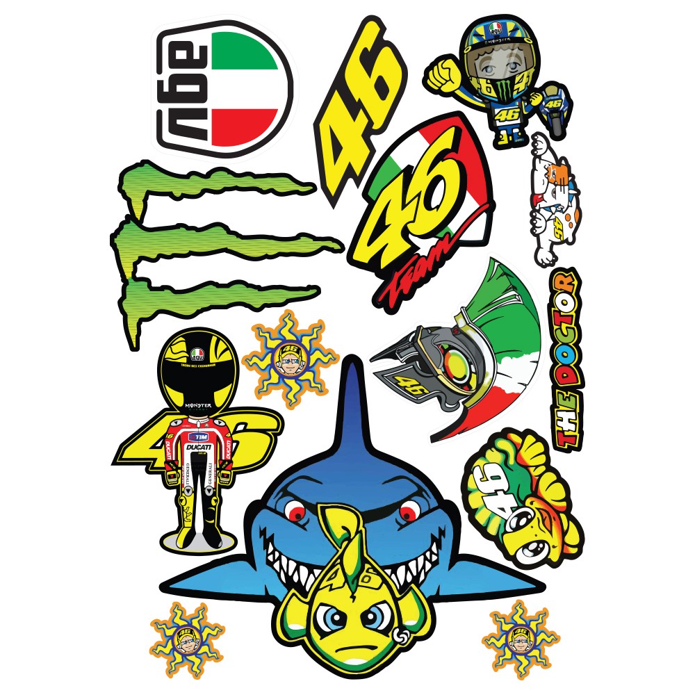 Bộ Tem Logo Dán Xe Máy - Sticker Dán Xe