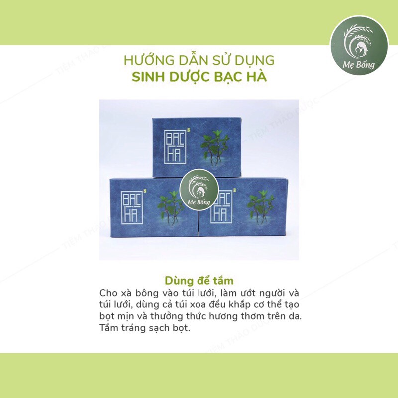 Xà bông sinh dược bạc hà 100g