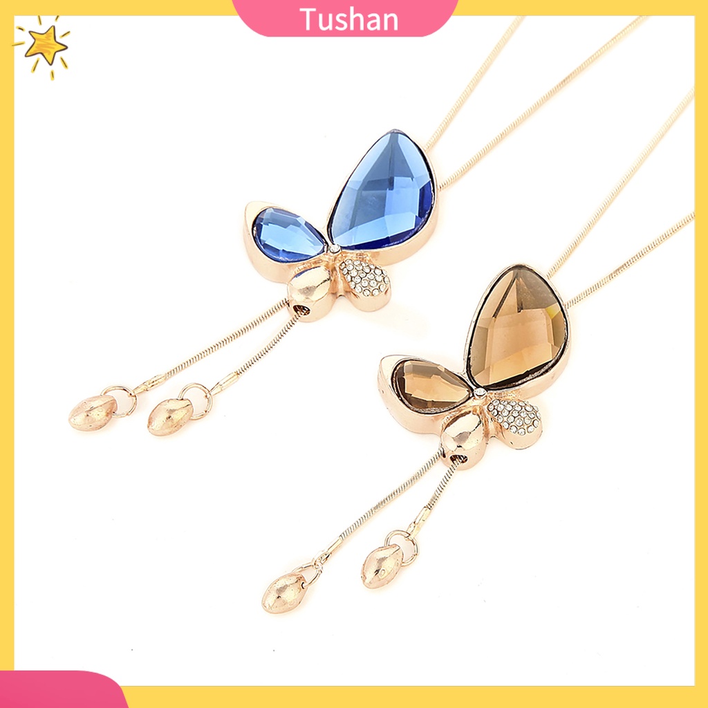 Dây Chuyền Hợp Kim Hình Bướm Đính Đá Xinh Xắn Dành Cho Nữ