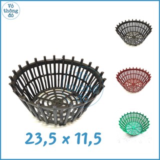 Chậu hoa lan - chậu nhựa giả gỗ 23,5 x 11,5cm