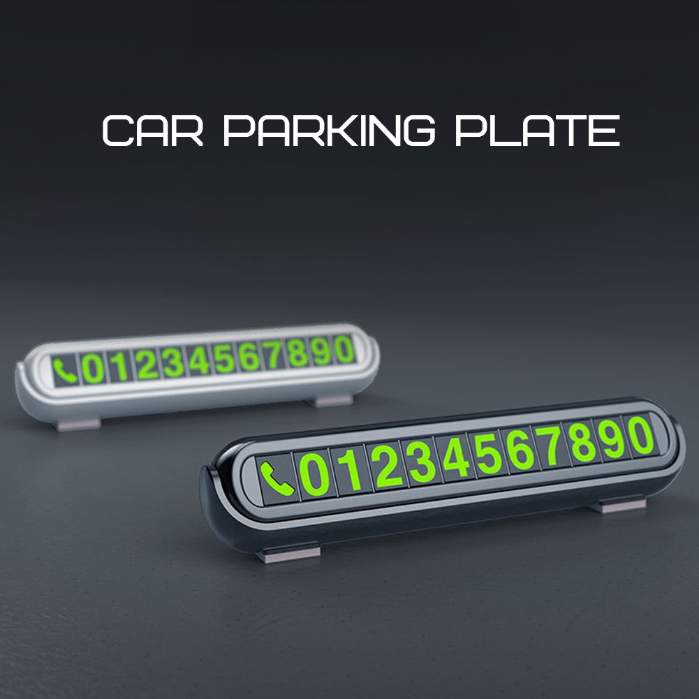 Thẻ đậu xe tạm thời kèm nhãn dán phát sáng ban đêm tiện dụng