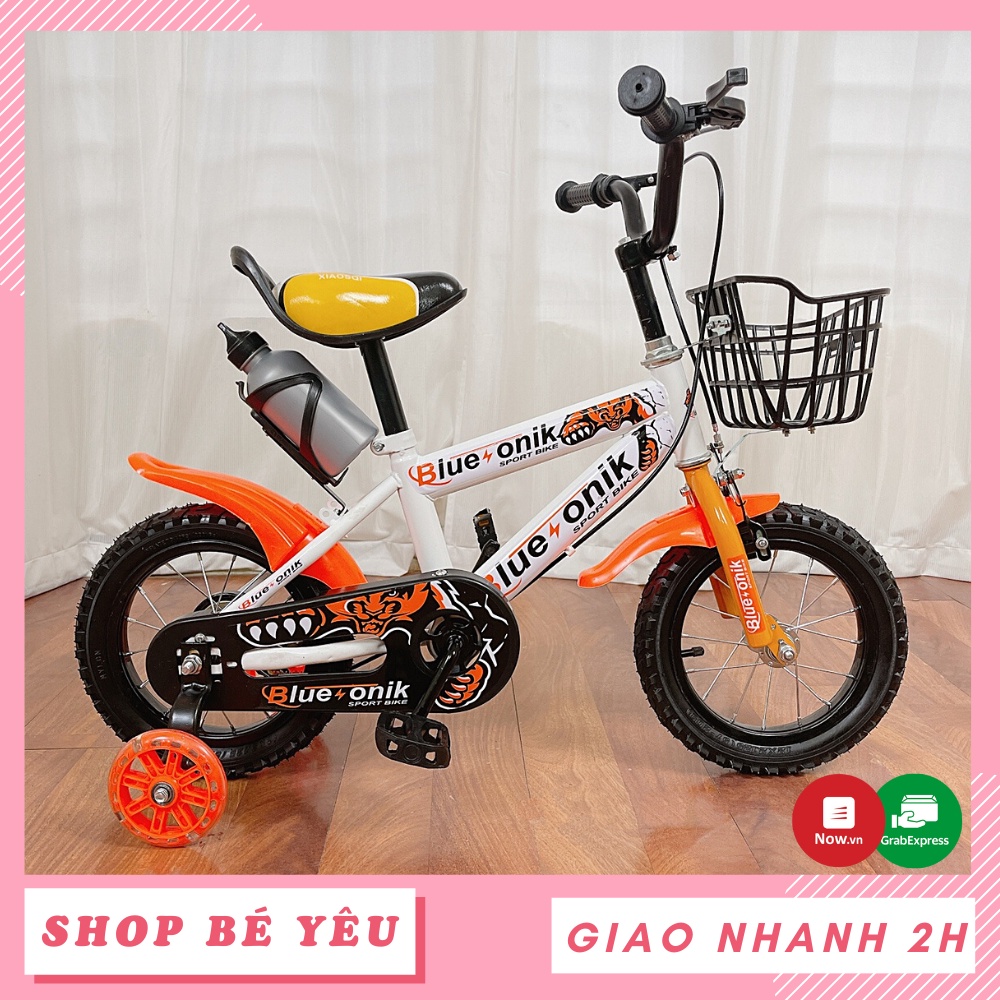 Xe đạp cho bé  𝑭𝒓𝒆𝒆𝒔𝒉𝒊𝒑  Xe đạp cho bé từ 2 tuổi khung thép 9BABY màu cam