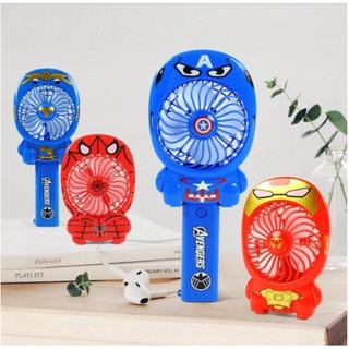 Quạt mini  siêu nhân - pin sạc - có dây đeo