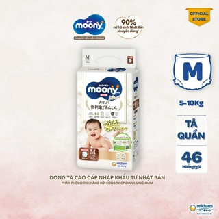 Tã quần Moony Natural siêu cao cấp M46/L36/Xl32