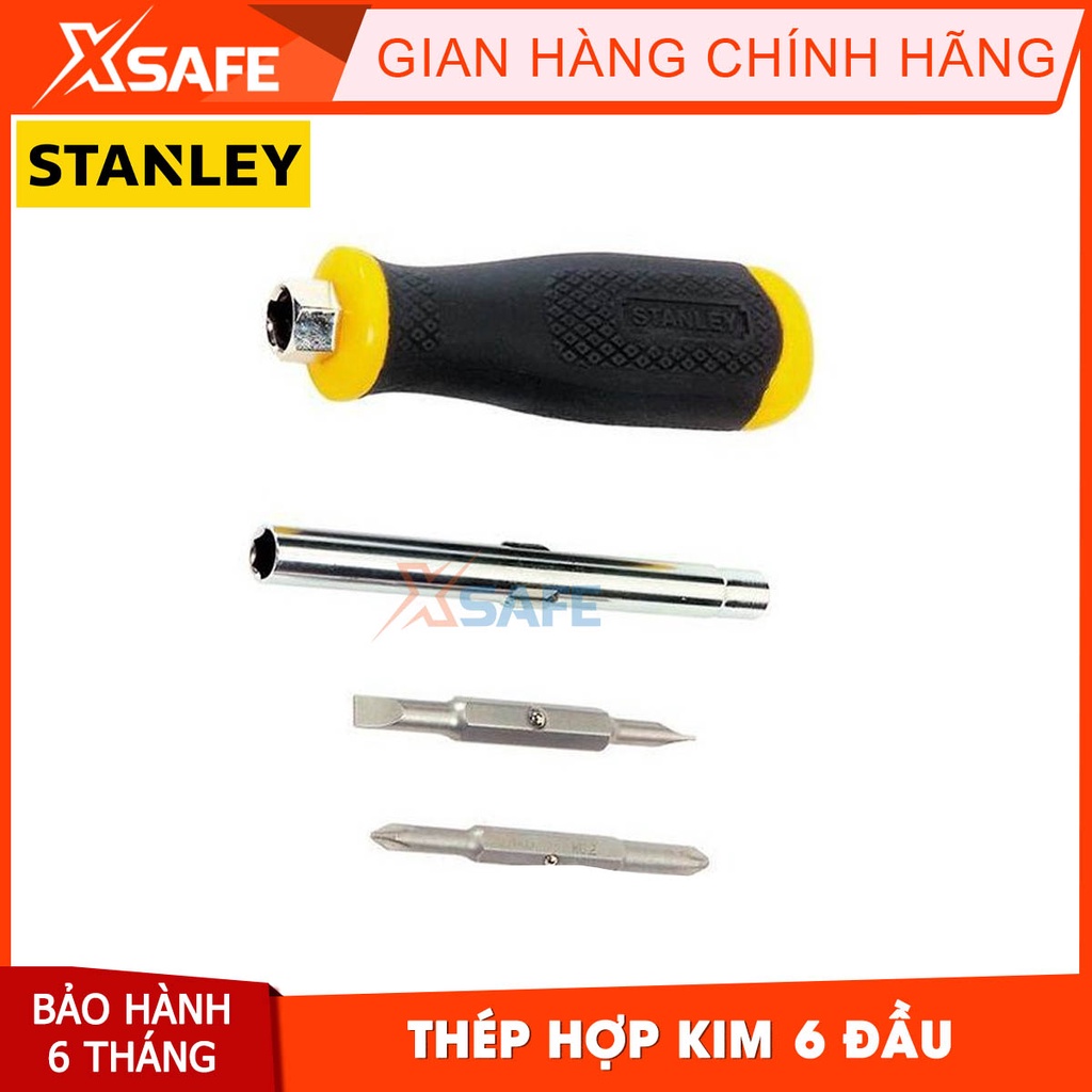 Bộ tua vít đa năng 6 đầu STANLEY STHT68012-8 Tua vít thép hợp kim Chrome Vanadium, cán nhựa, cao su bền đẹp