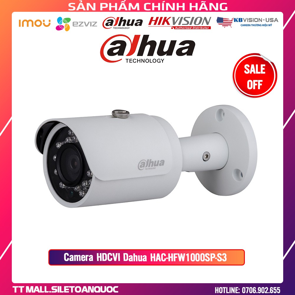 [GIÁ TỐT] Camera HDCVI Dahua HAC-HFW1000SP-S3