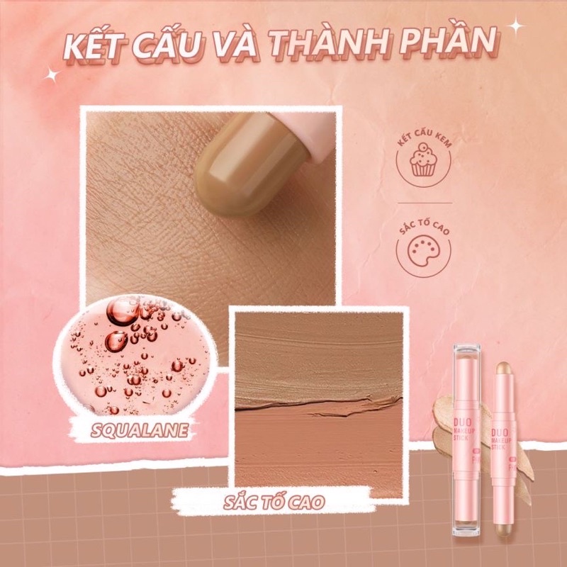 THANH TẠO KHỐI BẮT SÁNG 3D DUO MAKEUP STICK