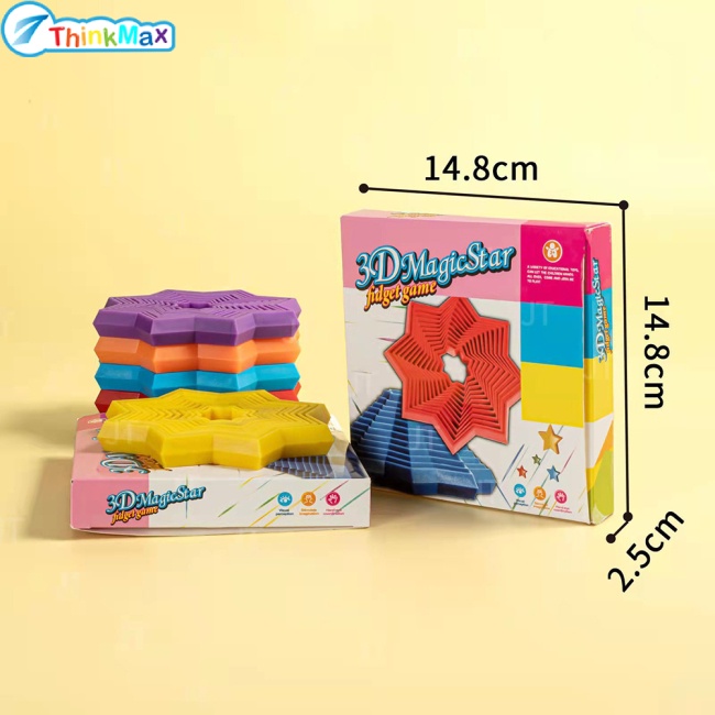 Thinkmax Đồ chơi xếp hình ngôi sao 3d Thinkmax nhiều màu dạng xoắn ốc phát triển trí tưởng tượng cho trẻ