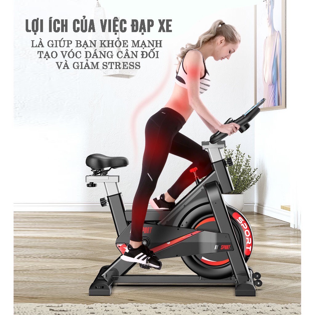 XE ĐẠP TẬP GYM TỔNG HƠP ĐA NĂNG BẢN NÂNG CẤP -Tặng kèm bình giữ nhiệt và tai nghe